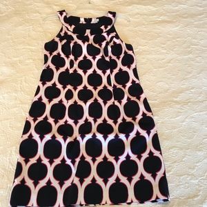 Navy print crown & ivy shift dress with pockets